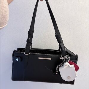 NWOT Steve Madden Black Shoulder Bag with Charms